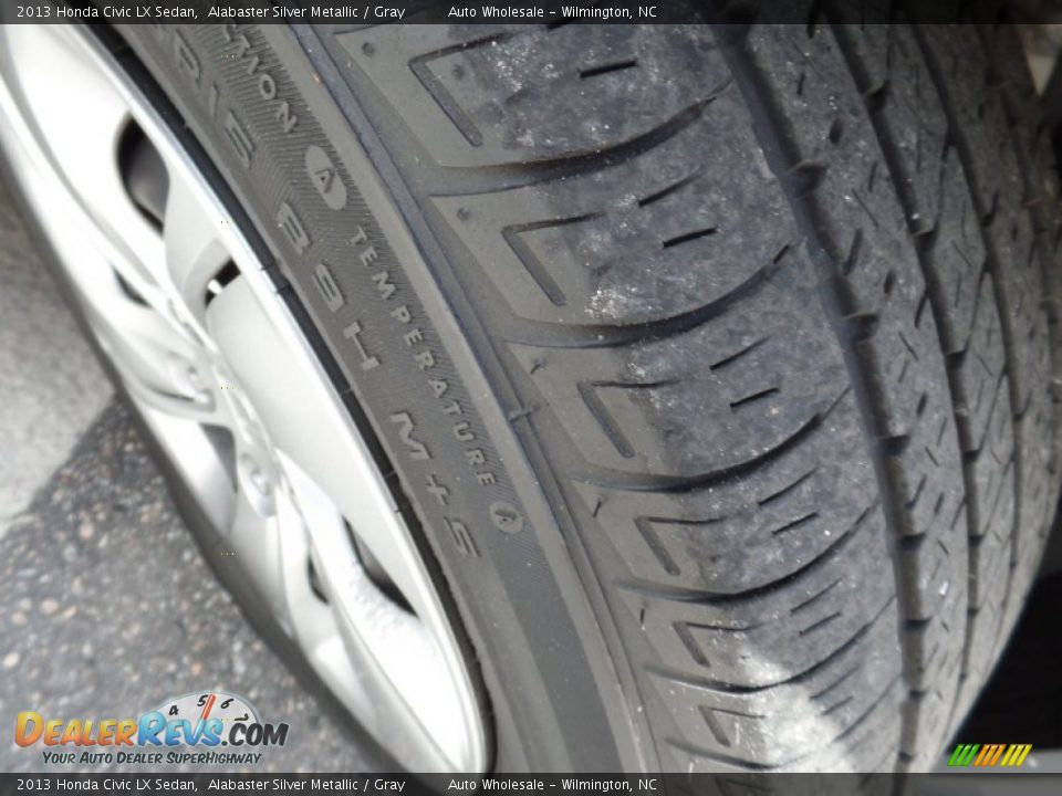 2013 Honda Civic LX Sedan Alabaster Silver Metallic / Gray Photo #9