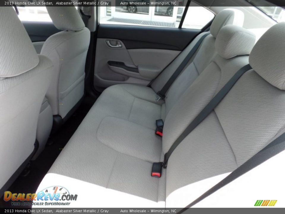 2013 Honda Civic LX Sedan Alabaster Silver Metallic / Gray Photo #12