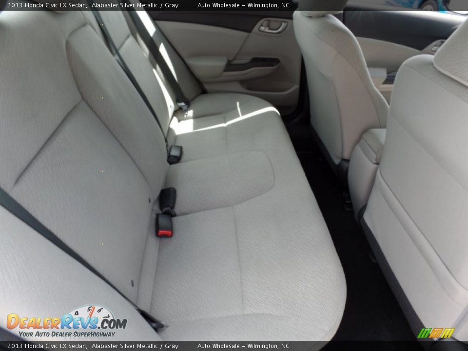 2013 Honda Civic LX Sedan Alabaster Silver Metallic / Gray Photo #14