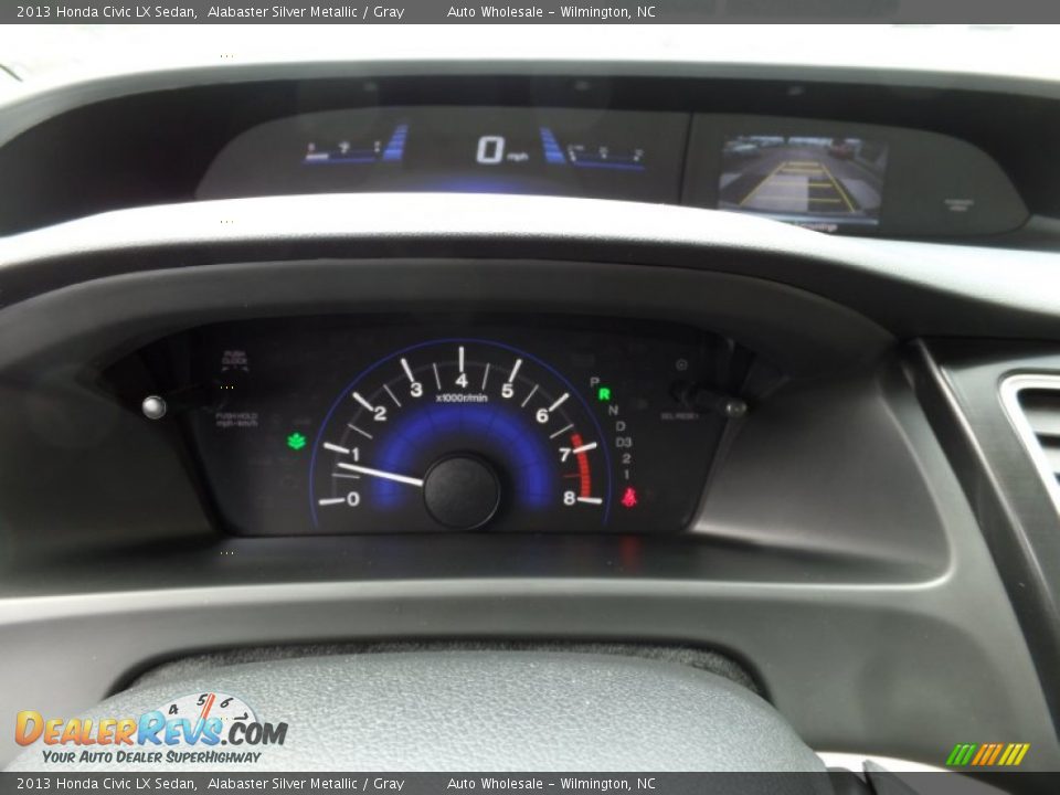 2013 Honda Civic LX Sedan Alabaster Silver Metallic / Gray Photo #16