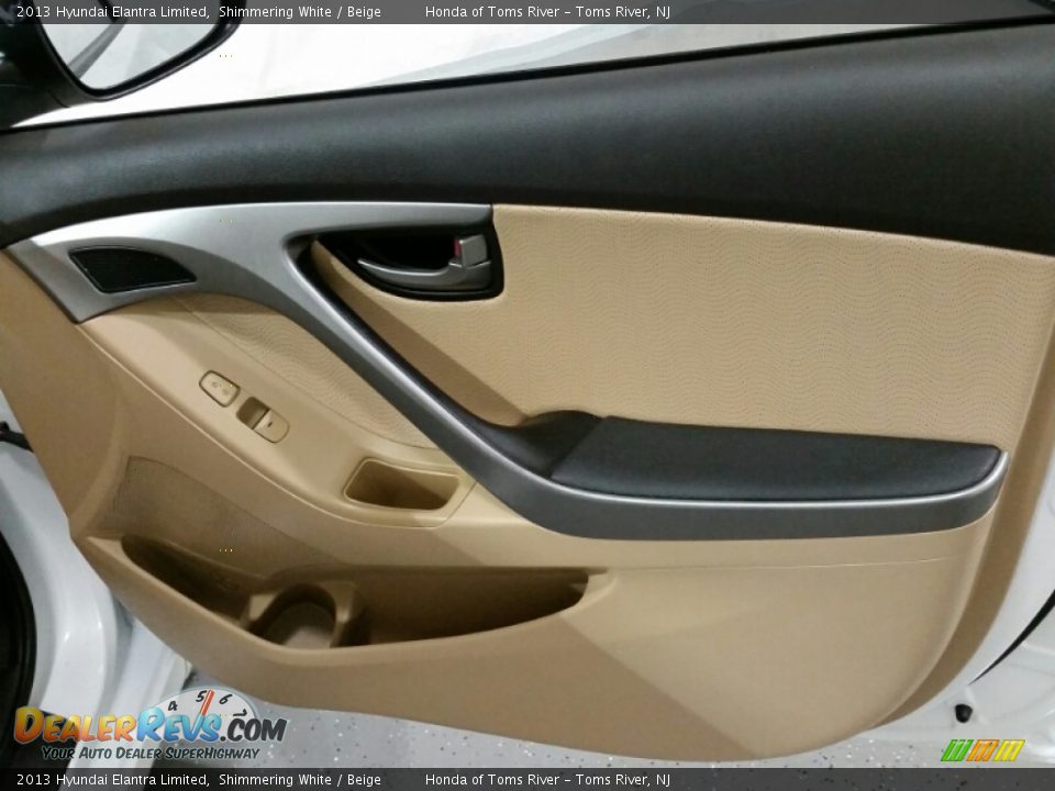 2013 Hyundai Elantra Limited Shimmering White / Beige Photo #12