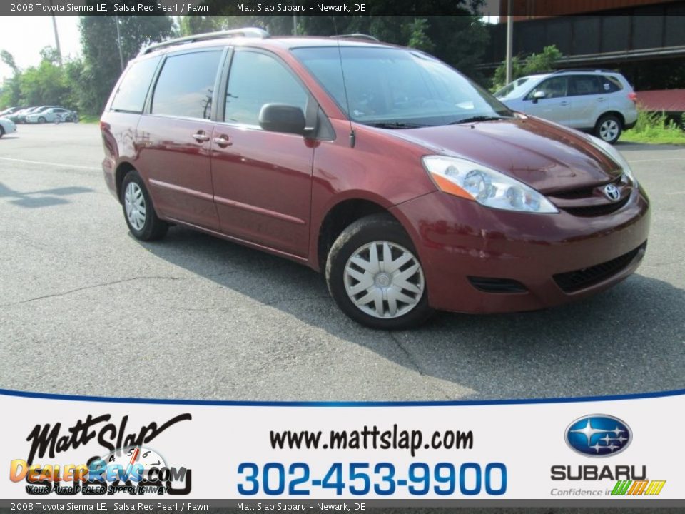 2008 Toyota Sienna LE Salsa Red Pearl / Fawn Photo #1