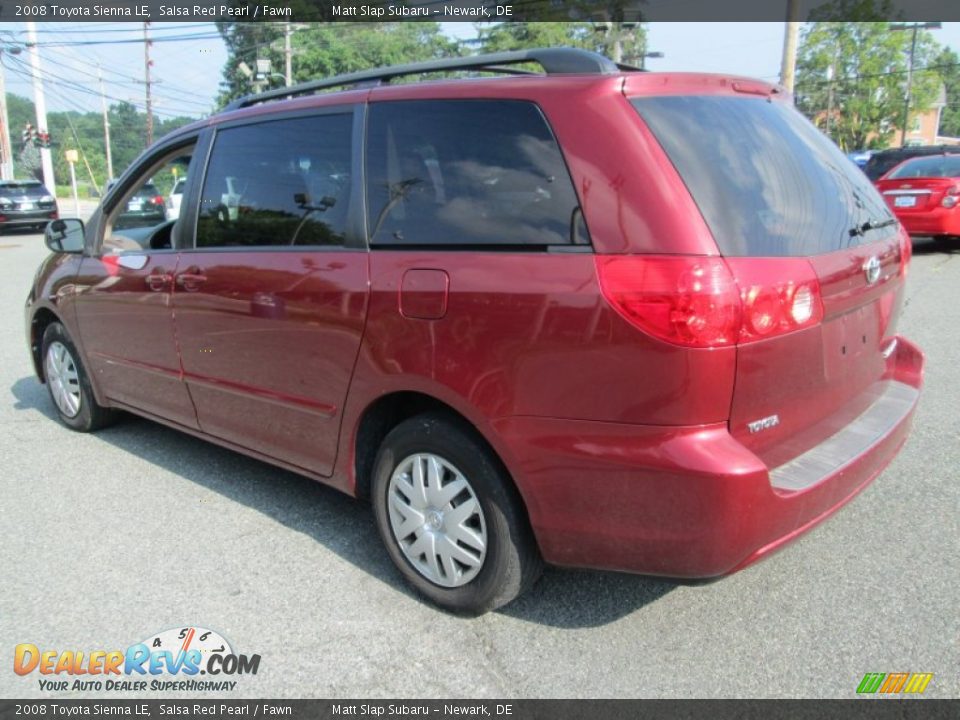 2008 Toyota Sienna LE Salsa Red Pearl / Fawn Photo #8