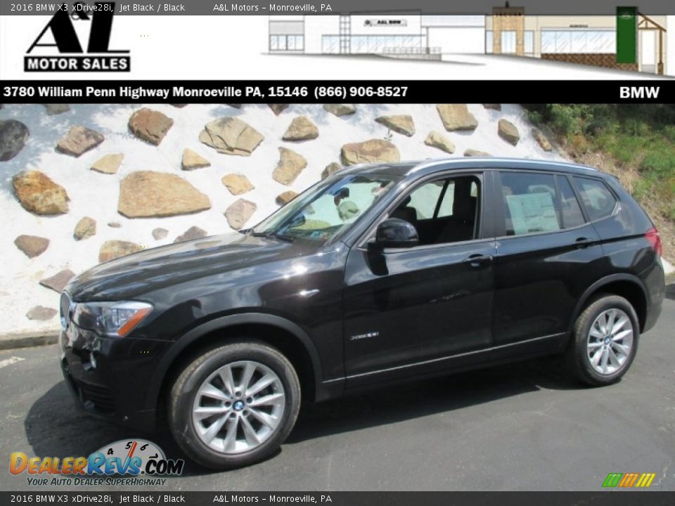 2016 BMW X3 xDrive28i Jet Black / Black Photo #1