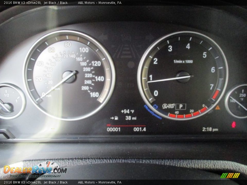 2016 BMW X3 xDrive28i Jet Black / Black Photo #20