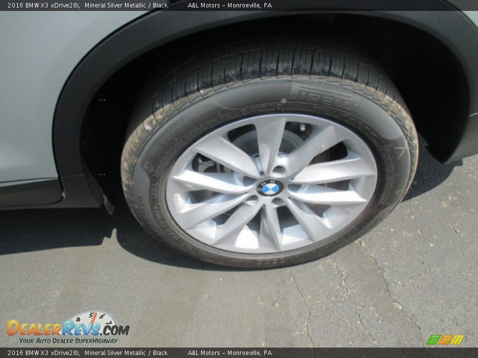2016 BMW X3 xDrive28i Mineral Silver Metallic / Black Photo #3