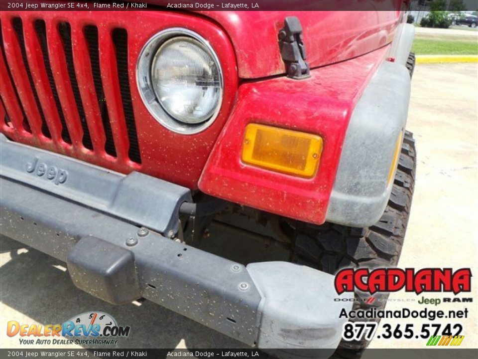 2004 Jeep Wrangler SE 4x4 Flame Red / Khaki Photo #2