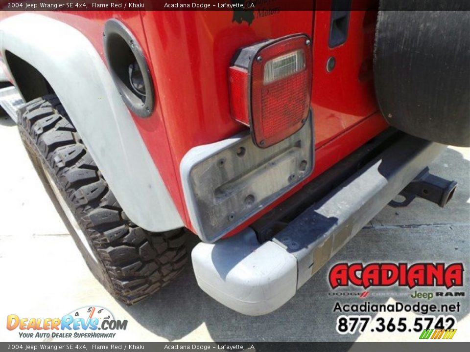 2004 Jeep Wrangler SE 4x4 Flame Red / Khaki Photo #5