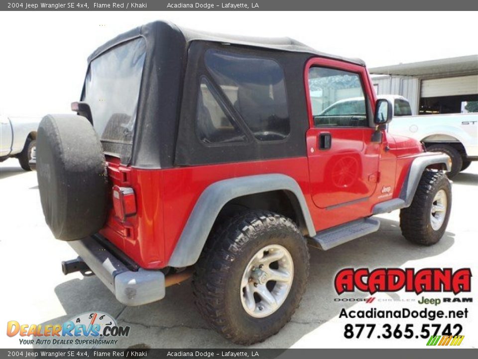 2004 Jeep Wrangler SE 4x4 Flame Red / Khaki Photo #7