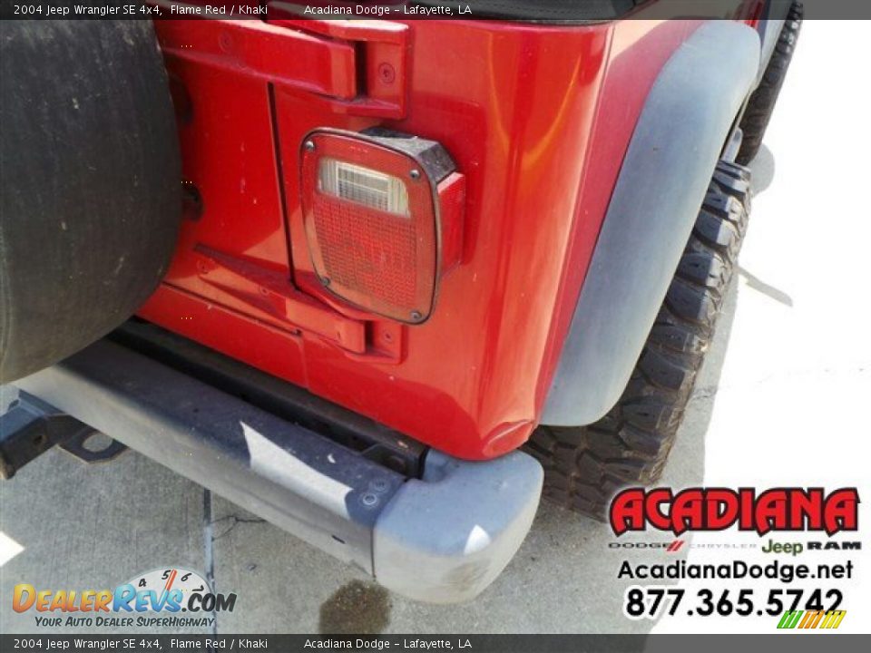 2004 Jeep Wrangler SE 4x4 Flame Red / Khaki Photo #8