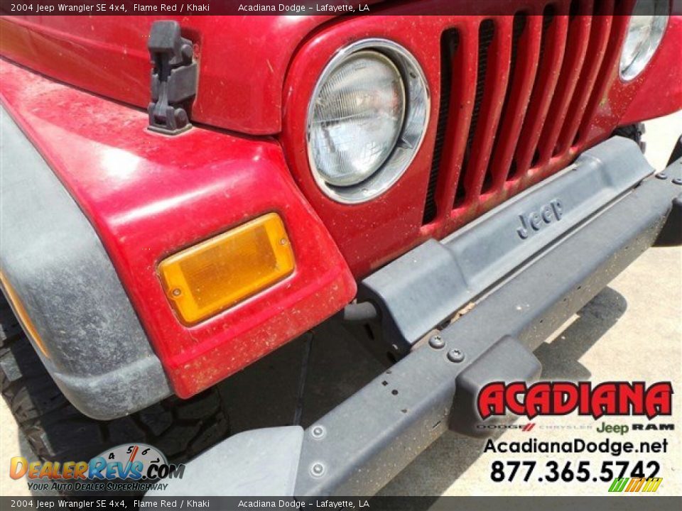 2004 Jeep Wrangler SE 4x4 Flame Red / Khaki Photo #11