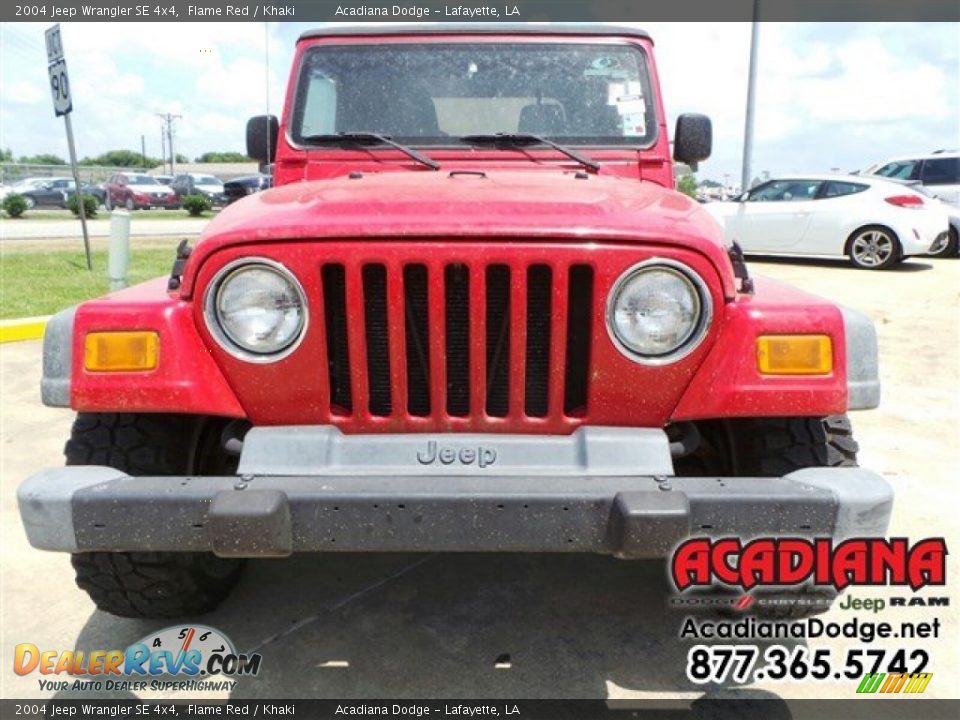2004 Jeep Wrangler SE 4x4 Flame Red / Khaki Photo #12