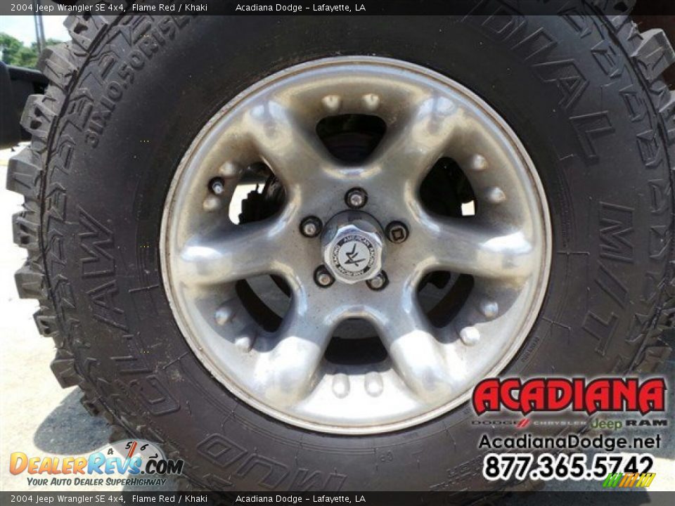2004 Jeep Wrangler SE 4x4 Flame Red / Khaki Photo #13