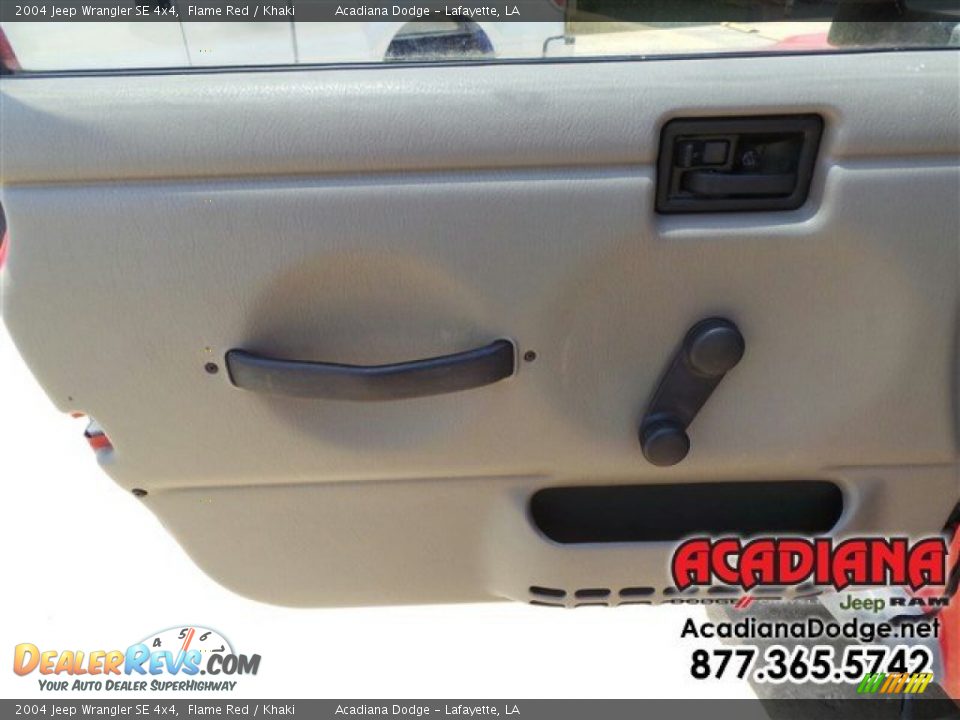 2004 Jeep Wrangler SE 4x4 Flame Red / Khaki Photo #16
