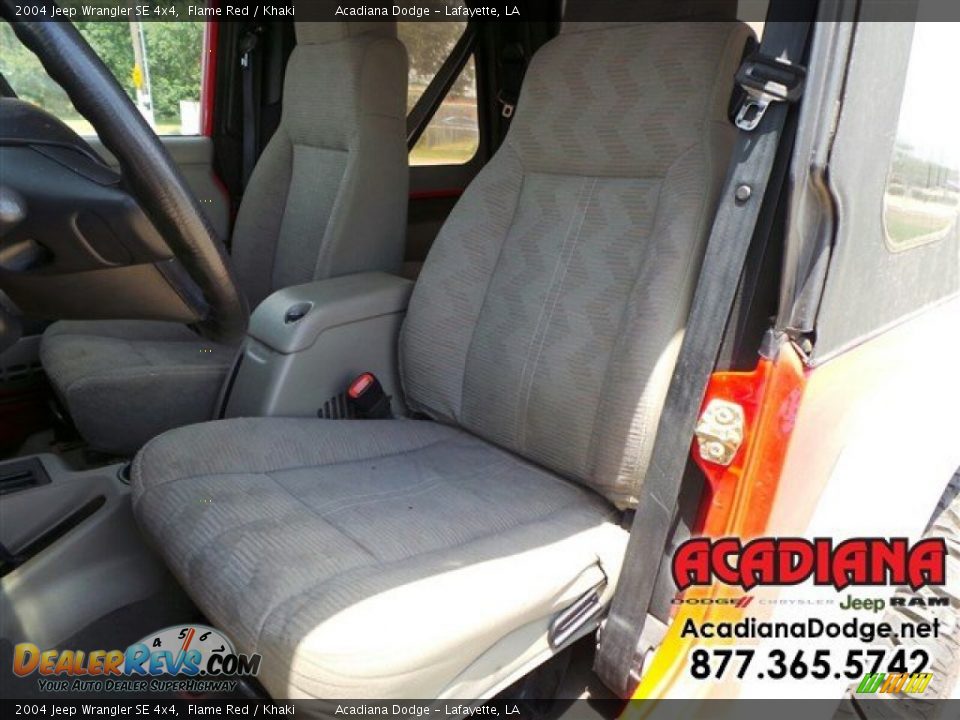 2004 Jeep Wrangler SE 4x4 Flame Red / Khaki Photo #17