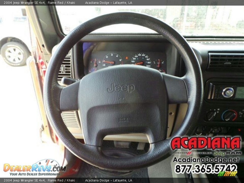 2004 Jeep Wrangler SE 4x4 Flame Red / Khaki Photo #18