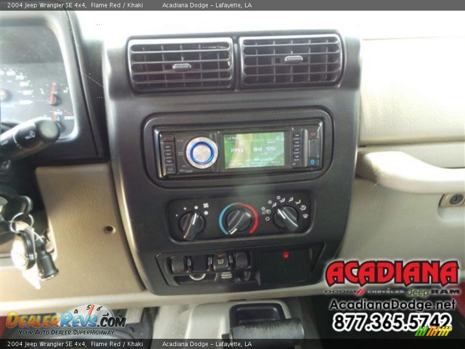 2004 Jeep Wrangler SE 4x4 Flame Red / Khaki Photo #19