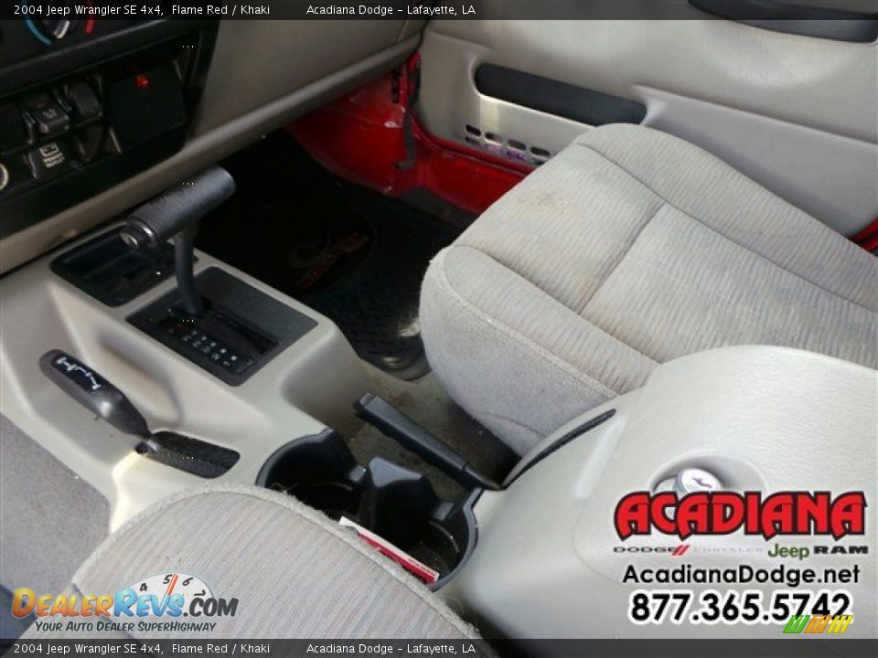 2004 Jeep Wrangler SE 4x4 Flame Red / Khaki Photo #20