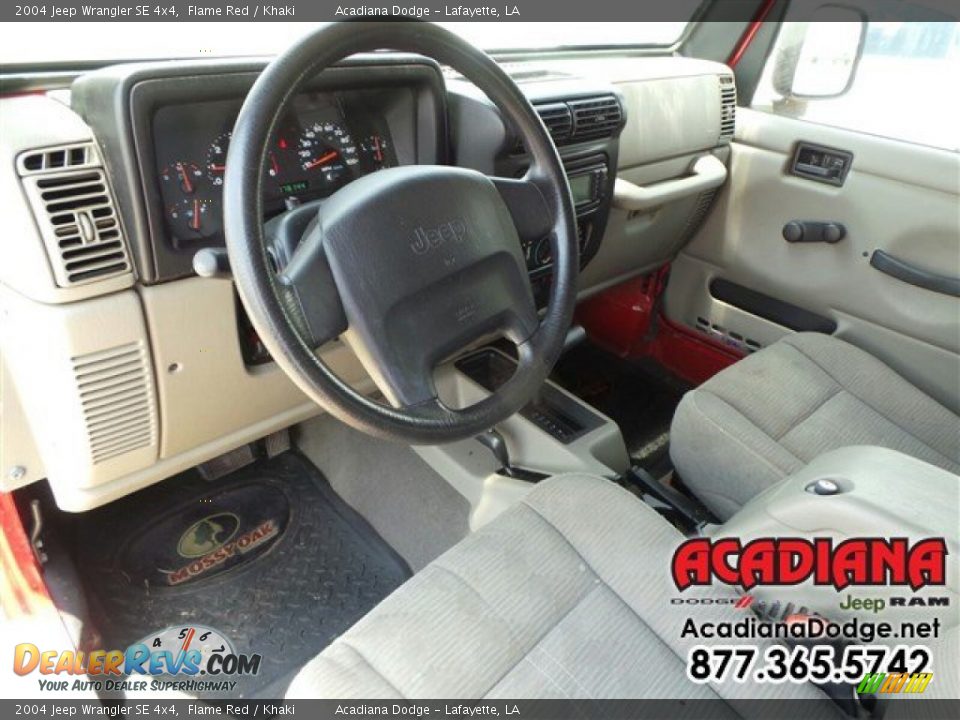 2004 Jeep Wrangler SE 4x4 Flame Red / Khaki Photo #21