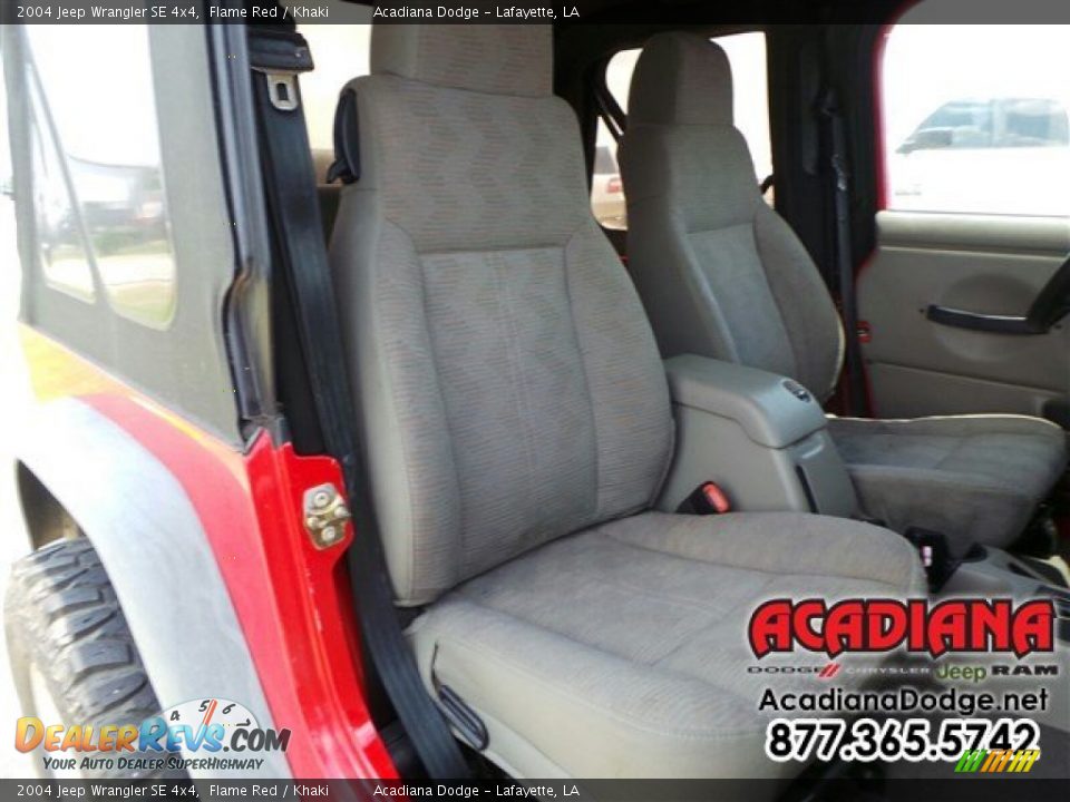 2004 Jeep Wrangler SE 4x4 Flame Red / Khaki Photo #22