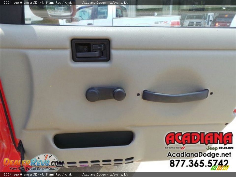 2004 Jeep Wrangler SE 4x4 Flame Red / Khaki Photo #23