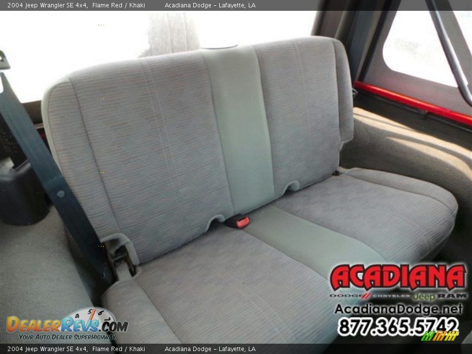 2004 Jeep Wrangler SE 4x4 Flame Red / Khaki Photo #24