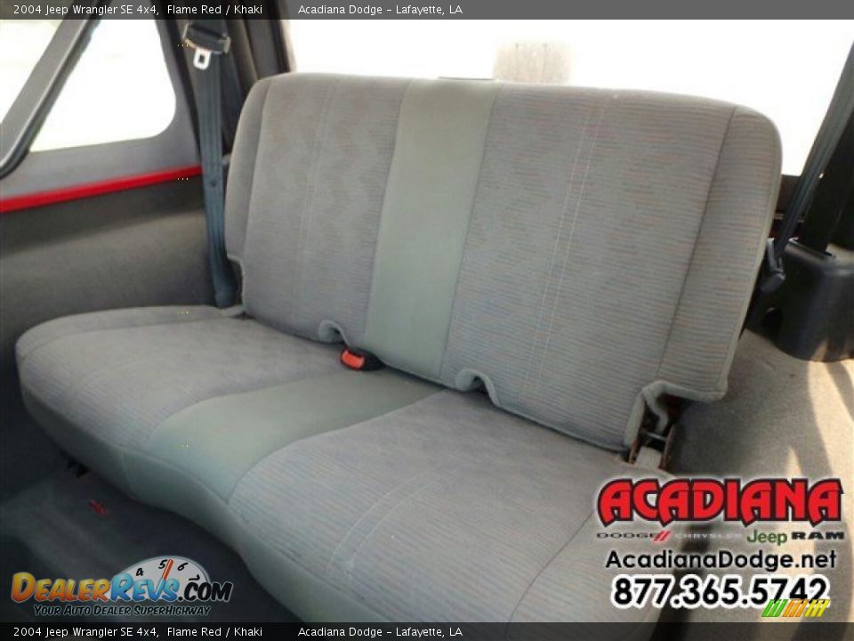 2004 Jeep Wrangler SE 4x4 Flame Red / Khaki Photo #25