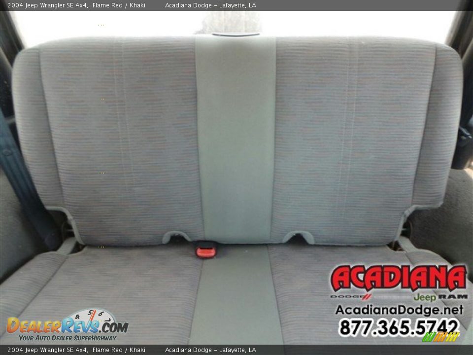 2004 Jeep Wrangler SE 4x4 Flame Red / Khaki Photo #26