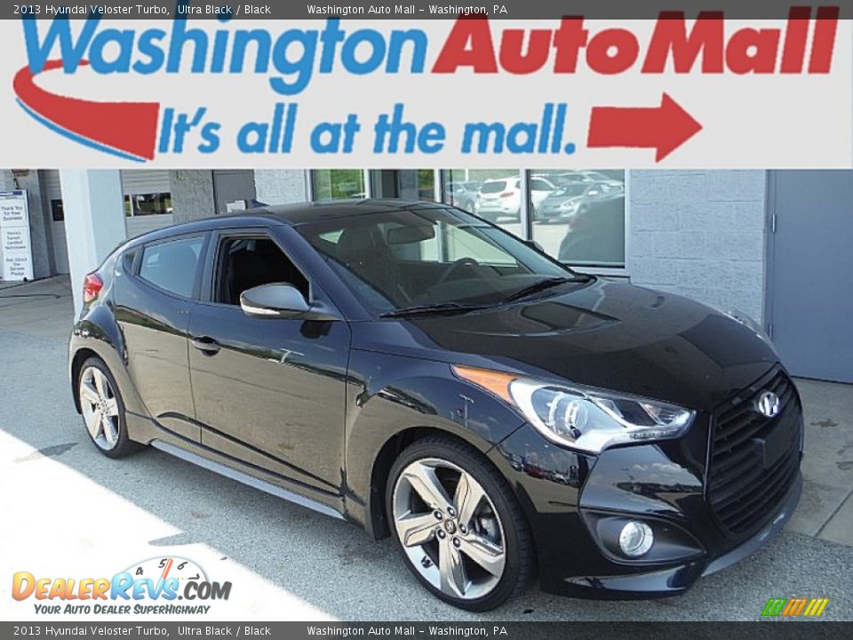 2013 Hyundai Veloster Turbo Ultra Black / Black Photo #1