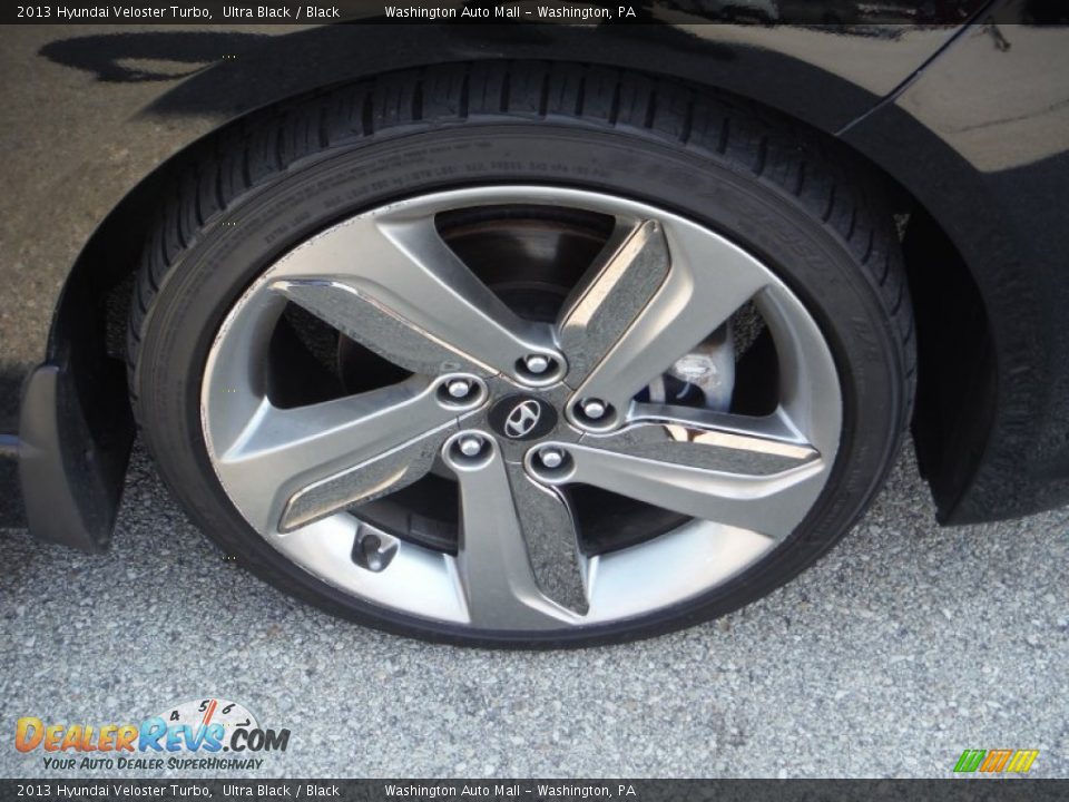 2013 Hyundai Veloster Turbo Ultra Black / Black Photo #3