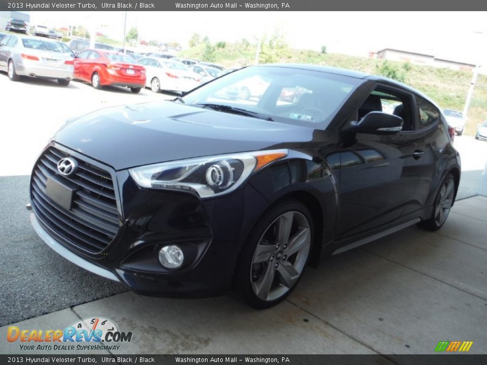 2013 Hyundai Veloster Turbo Ultra Black / Black Photo #5