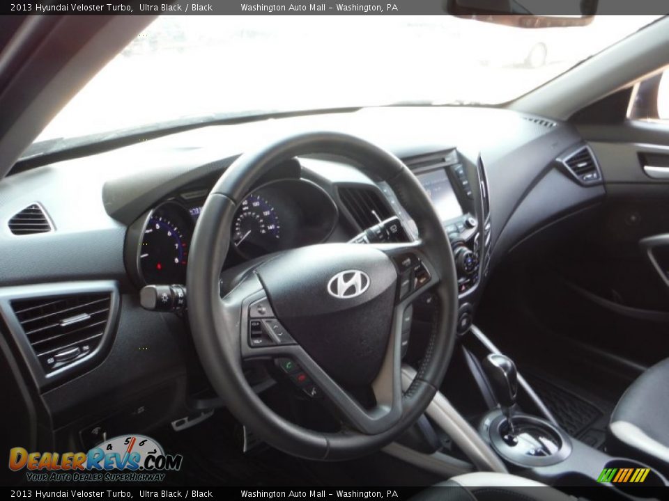 2013 Hyundai Veloster Turbo Ultra Black / Black Photo #10