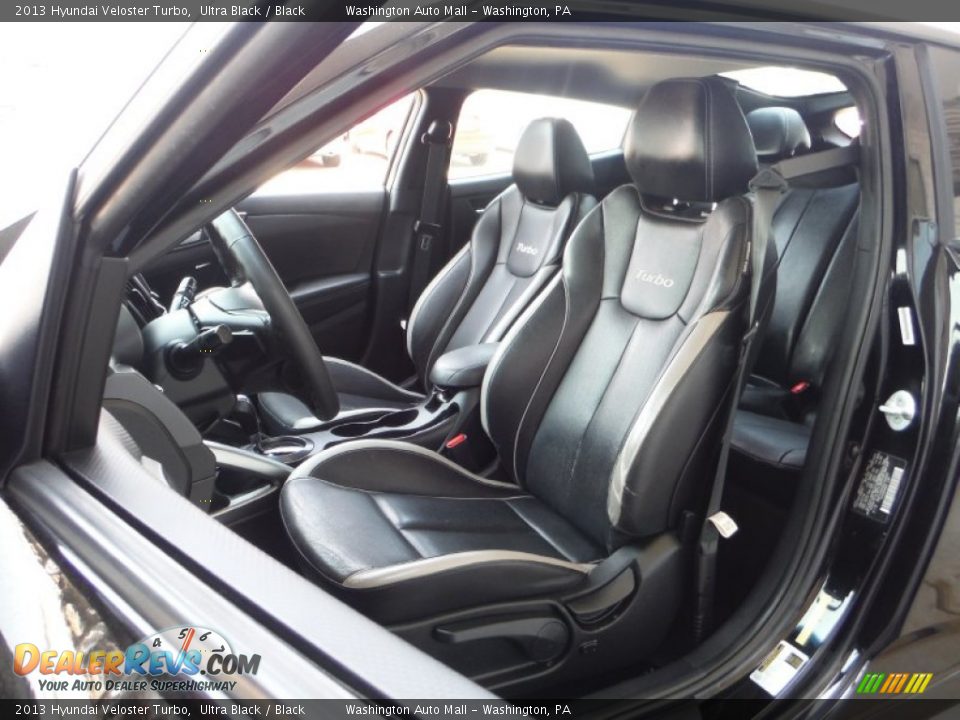 2013 Hyundai Veloster Turbo Ultra Black / Black Photo #13