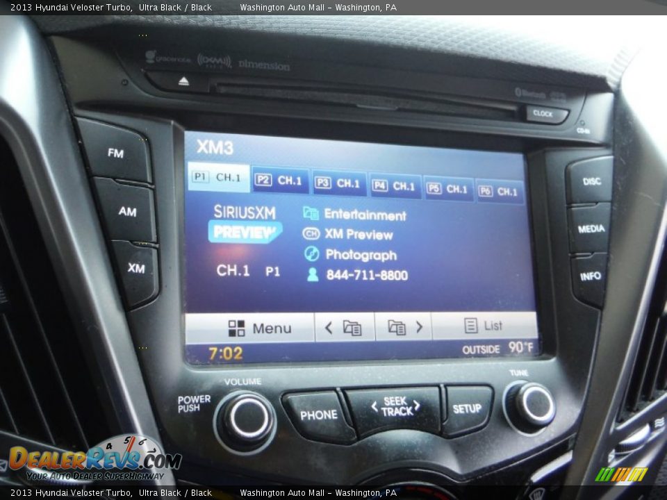 2013 Hyundai Veloster Turbo Ultra Black / Black Photo #16