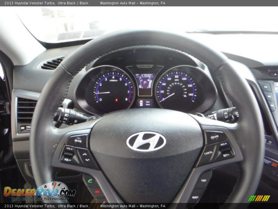 2013 Hyundai Veloster Turbo Ultra Black / Black Photo #19