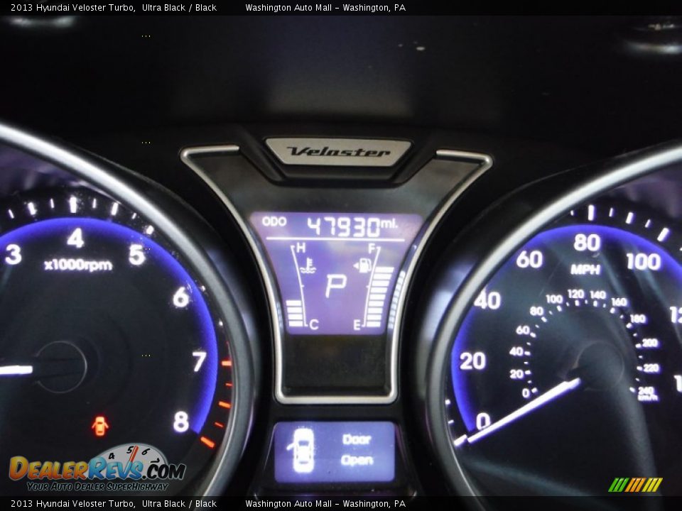 2013 Hyundai Veloster Turbo Ultra Black / Black Photo #25