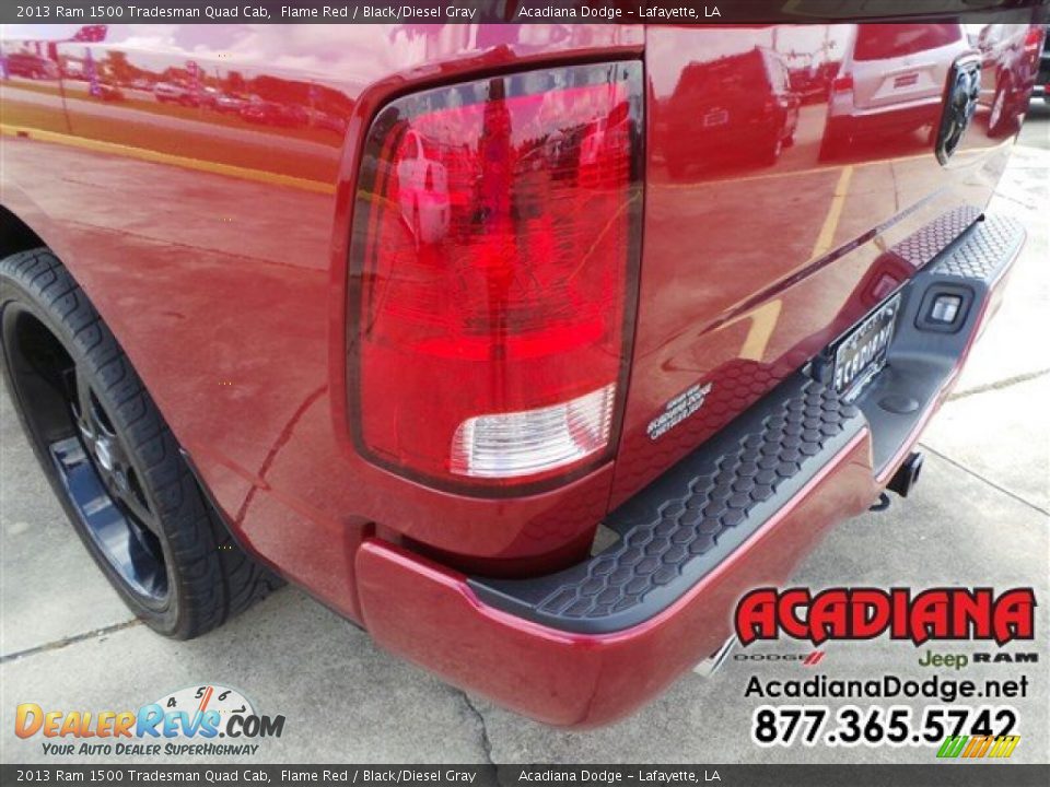 2013 Ram 1500 Tradesman Quad Cab Flame Red / Black/Diesel Gray Photo #5