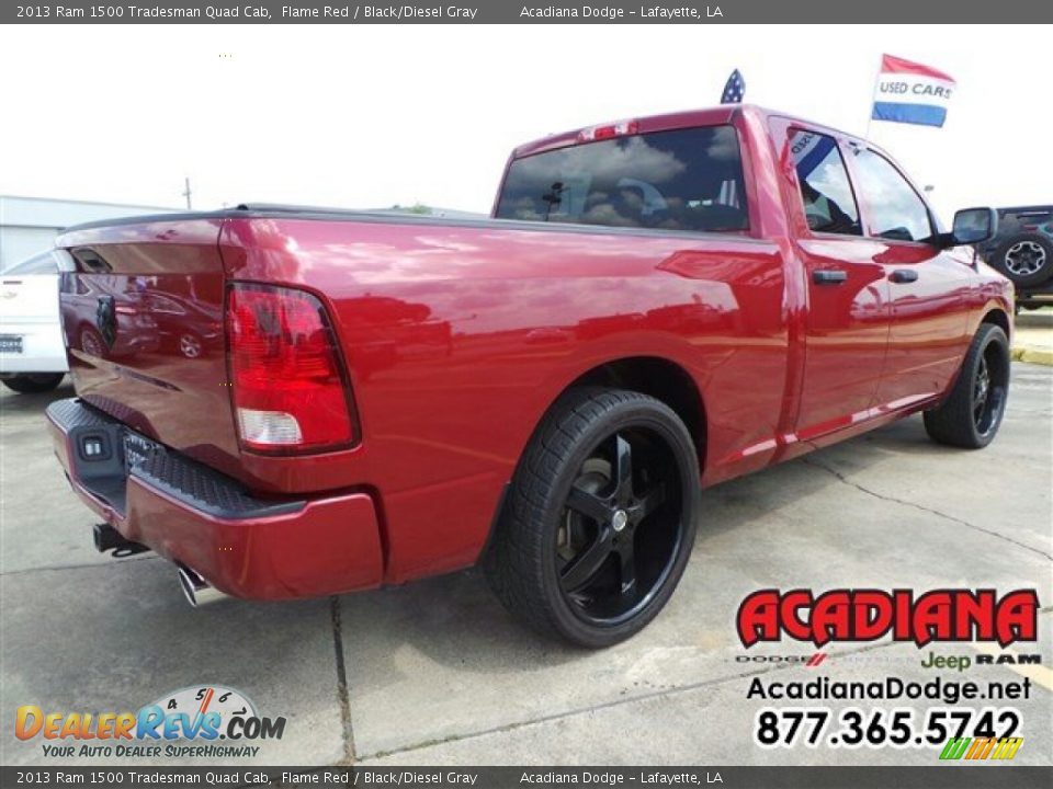 2013 Ram 1500 Tradesman Quad Cab Flame Red / Black/Diesel Gray Photo #8