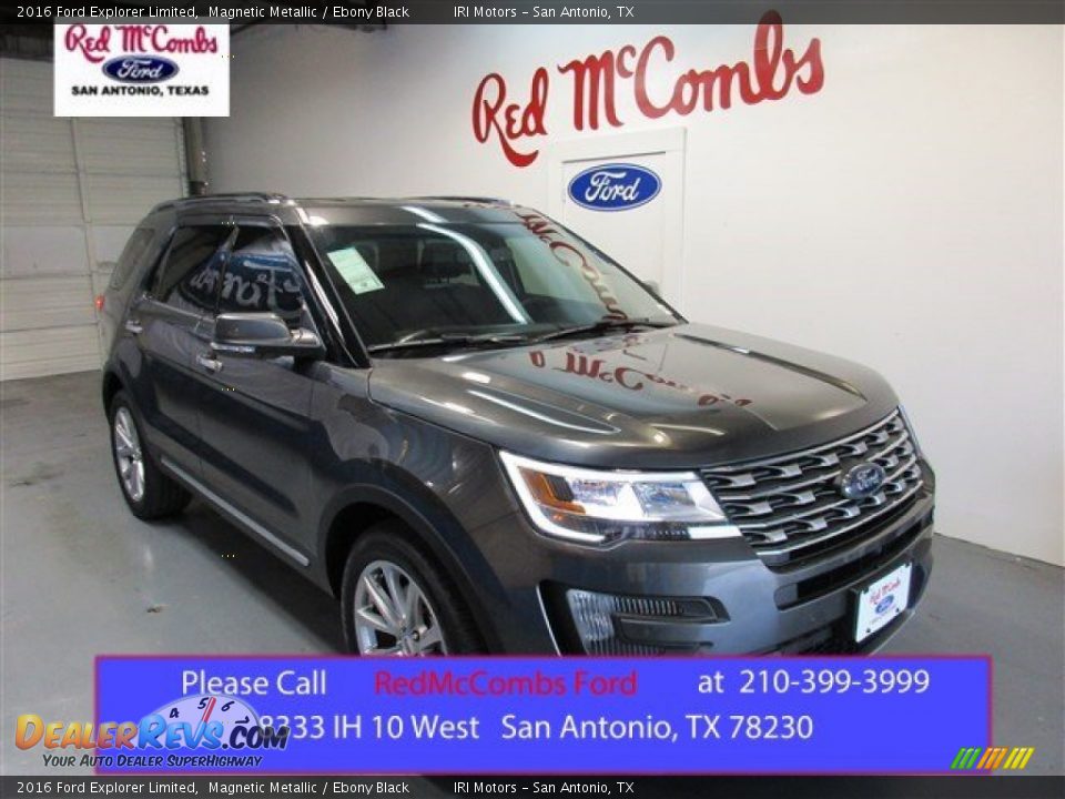 2016 Ford Explorer Limited Magnetic Metallic / Ebony Black Photo #1