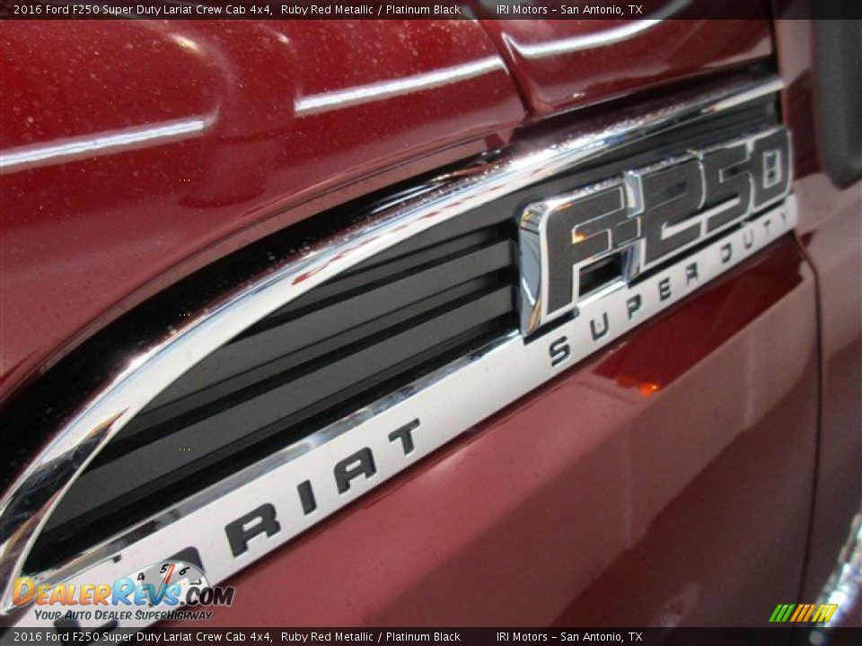 2016 Ford F250 Super Duty Lariat Crew Cab 4x4 Ruby Red Metallic / Platinum Black Photo #4