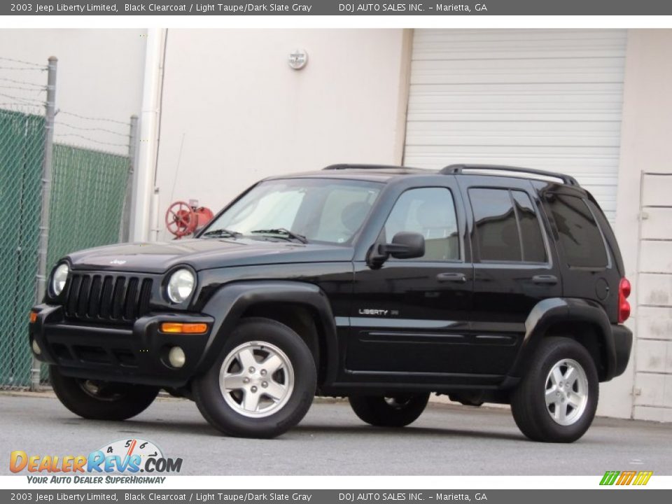2003 Jeep Liberty Limited Black Clearcoat / Light Taupe/Dark Slate Gray Photo #2