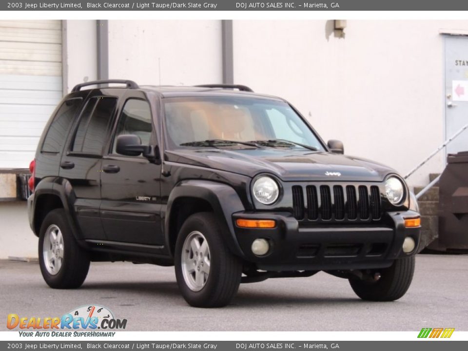 2003 Jeep Liberty Limited Black Clearcoat / Light Taupe/Dark Slate Gray Photo #3