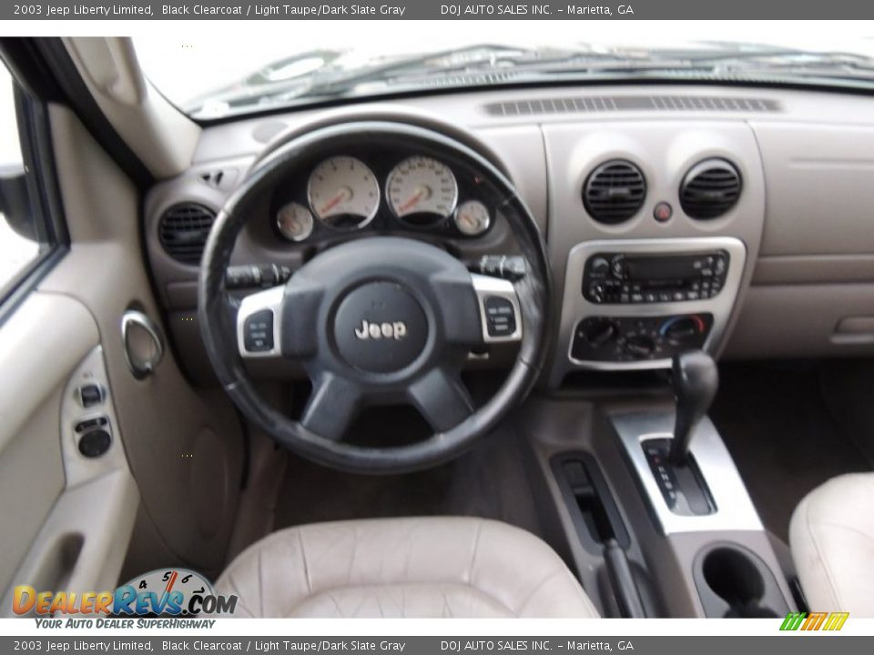2003 Jeep Liberty Limited Black Clearcoat / Light Taupe/Dark Slate Gray Photo #10