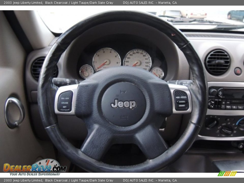 2003 Jeep Liberty Limited Black Clearcoat / Light Taupe/Dark Slate Gray Photo #11