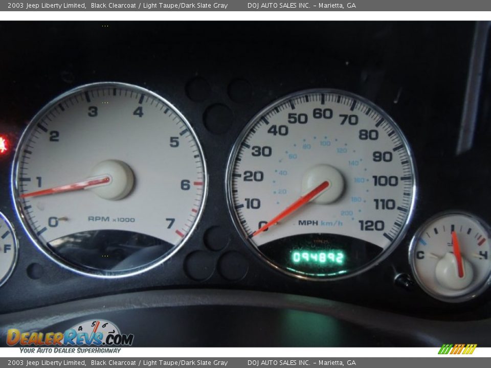 2003 Jeep Liberty Limited Black Clearcoat / Light Taupe/Dark Slate Gray Photo #12