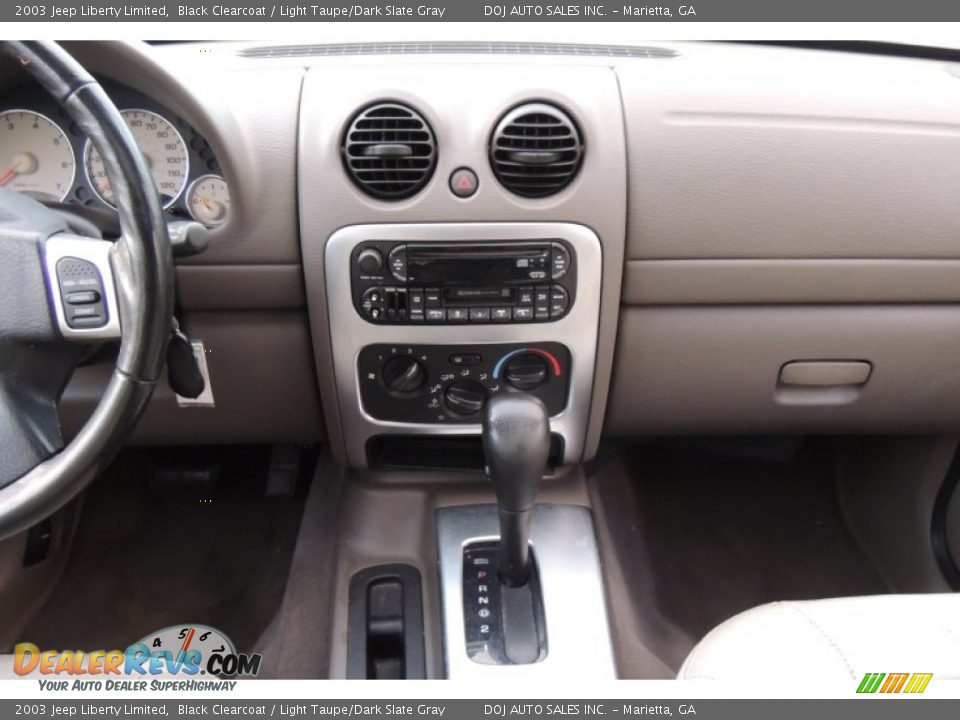 2003 Jeep Liberty Limited Black Clearcoat / Light Taupe/Dark Slate Gray Photo #13
