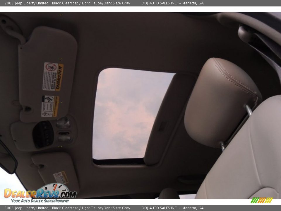 2003 Jeep Liberty Limited Black Clearcoat / Light Taupe/Dark Slate Gray Photo #14
