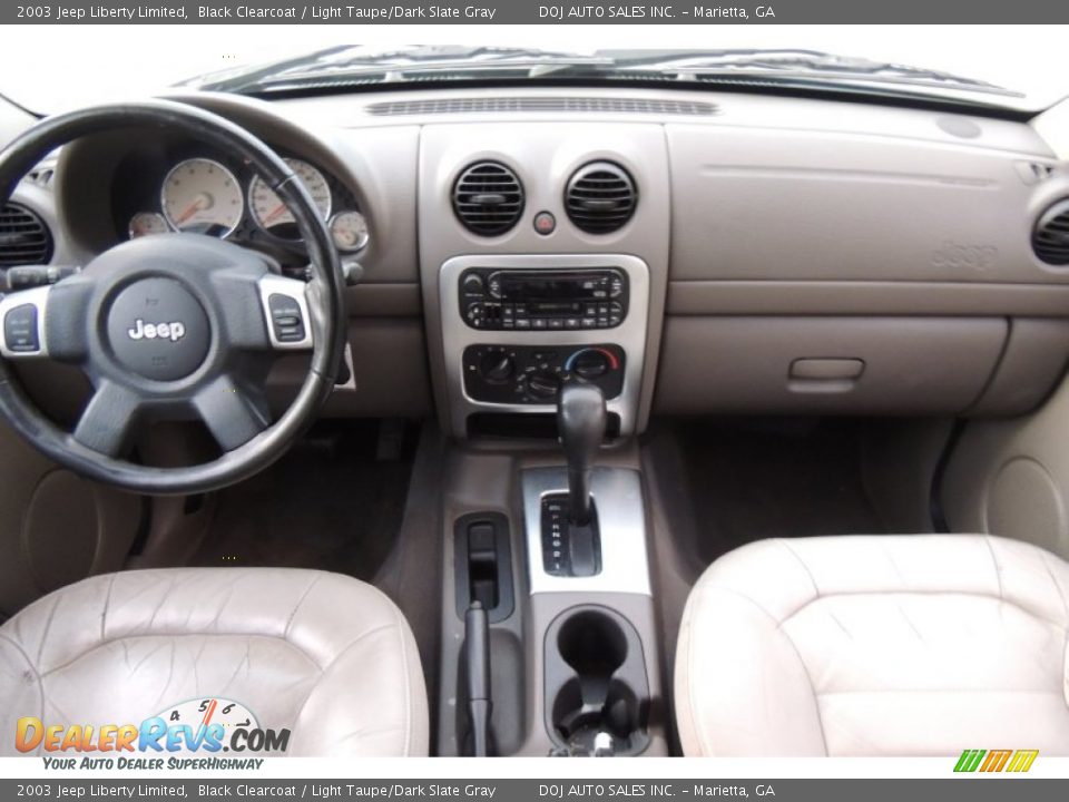 2003 Jeep Liberty Limited Black Clearcoat / Light Taupe/Dark Slate Gray Photo #15