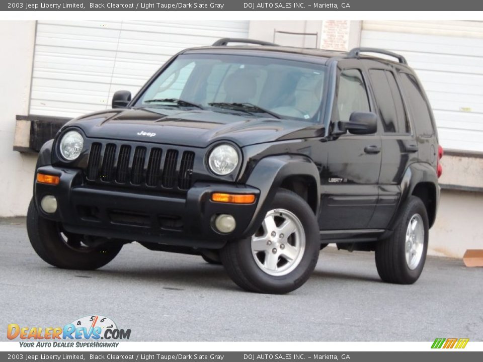 2003 Jeep Liberty Limited Black Clearcoat / Light Taupe/Dark Slate Gray Photo #17