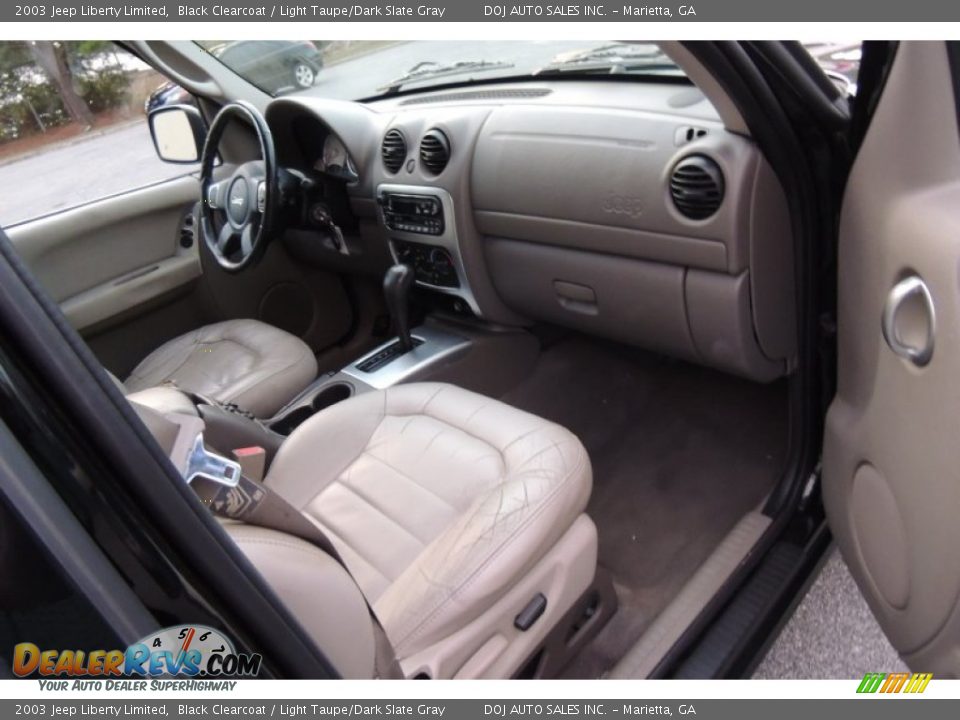 2003 Jeep Liberty Limited Black Clearcoat / Light Taupe/Dark Slate Gray Photo #21
